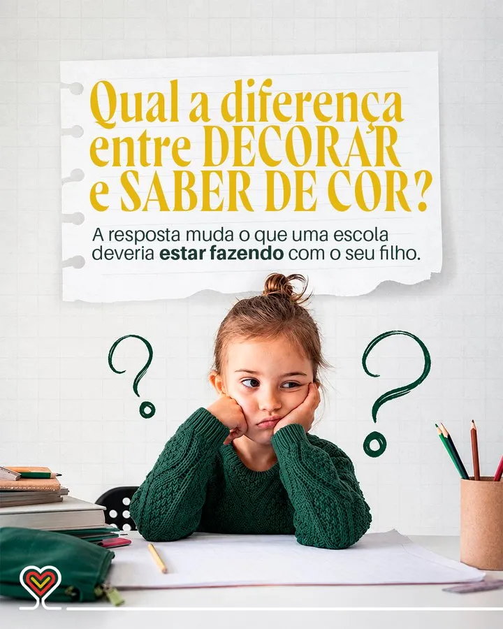Post: Qual a diferença entre decorar e saber de cor?