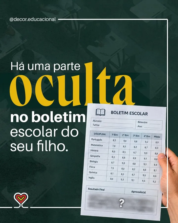 Post: Há uma parte oculta no boletim escolar do seu filho